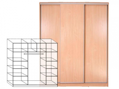 Шкаф-купе (SLIM) ШК 3/8(sl)-1775х456х2100 (лдсп)